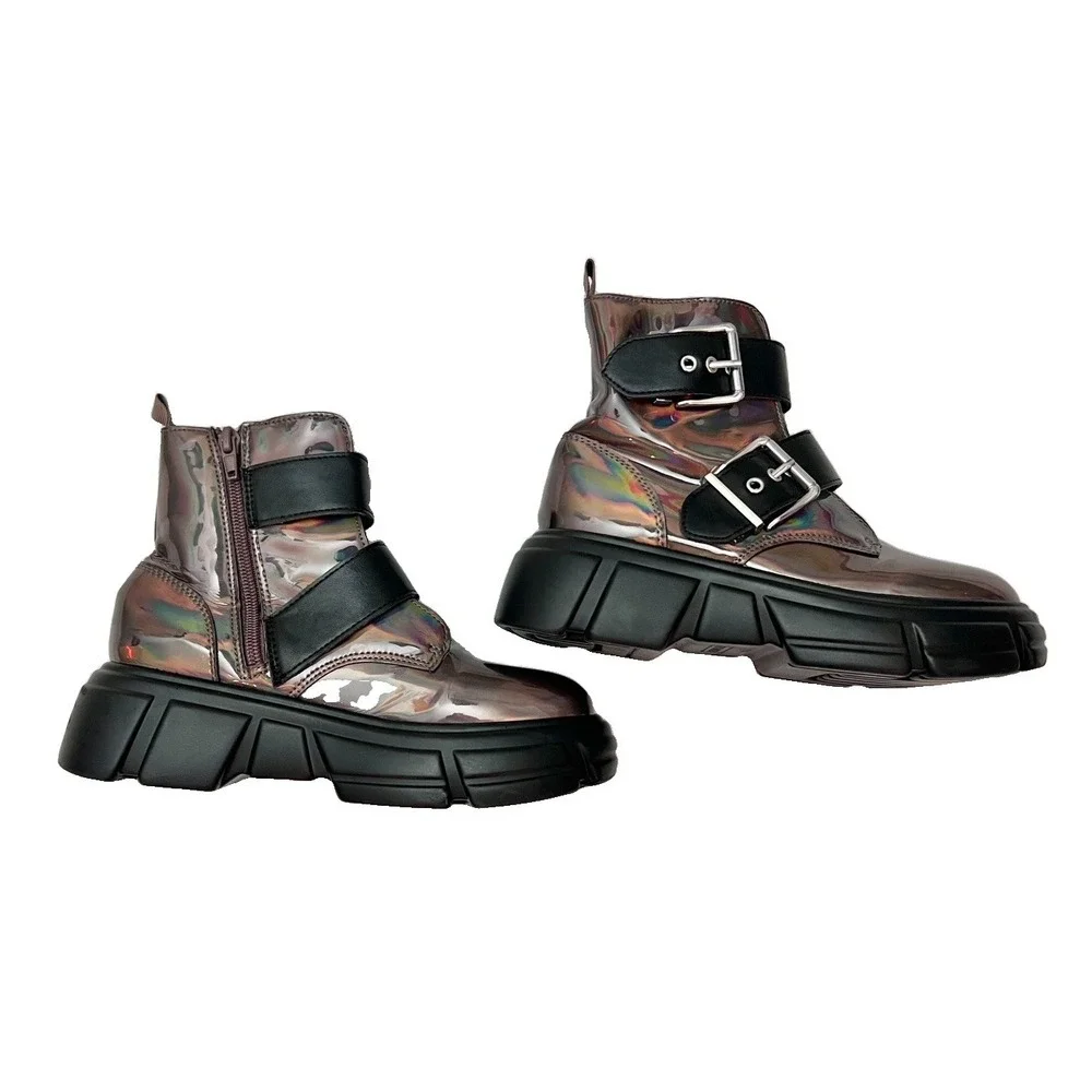 Steve Madden Kids Metallic Boots 2 Casual School Shoes Footwear Girl Clothing